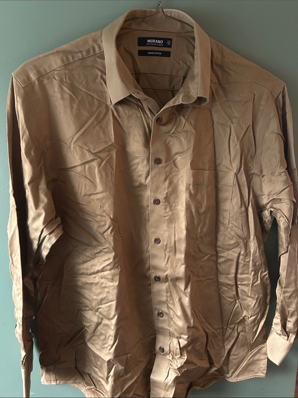 Murano Men's Light Brown Button-Up Shirt Jacket